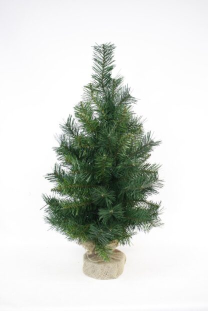 Table Top Tree w Burlap Base Twine Bow 60cm