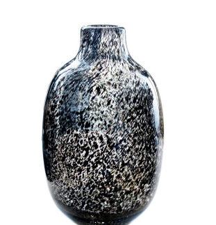 Black Leopard Print Tall Bud Vase