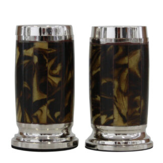 Tortoiseshell Salt and Pepper Shakers