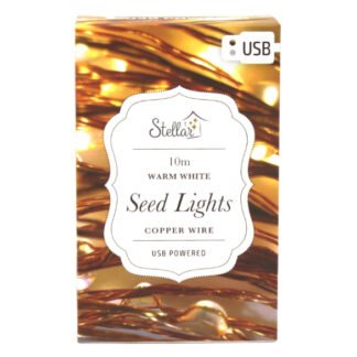 10m USB Copper Warm White 100 LED Light String